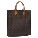 LOUIS VUITTON Monogram Sac Plat Hand Bag M51140 LV Auth 131017-1