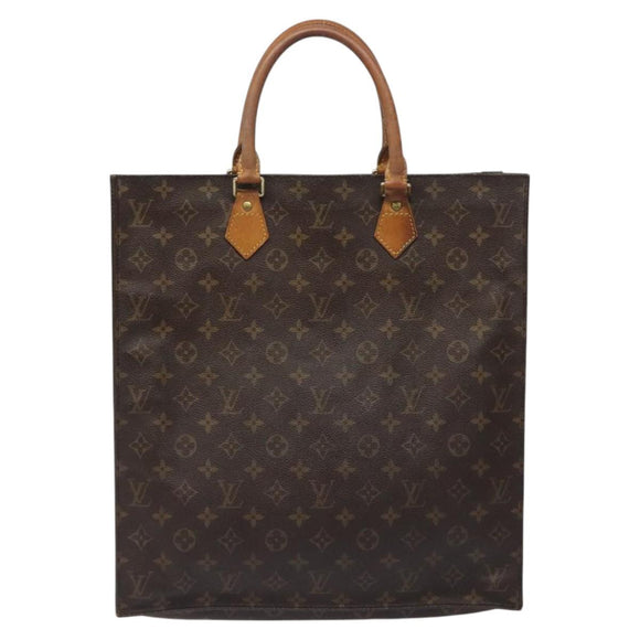LOUIS VUITTON Monogram Sac Plat Hand Bag M51140 LV Auth 131017