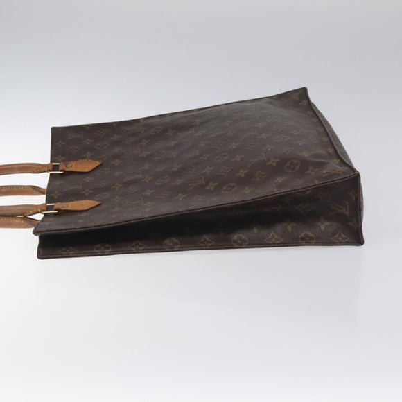 LOUIS VUITTON Monogram Sac Plat Hand Bag M51140 LV Auth 131017