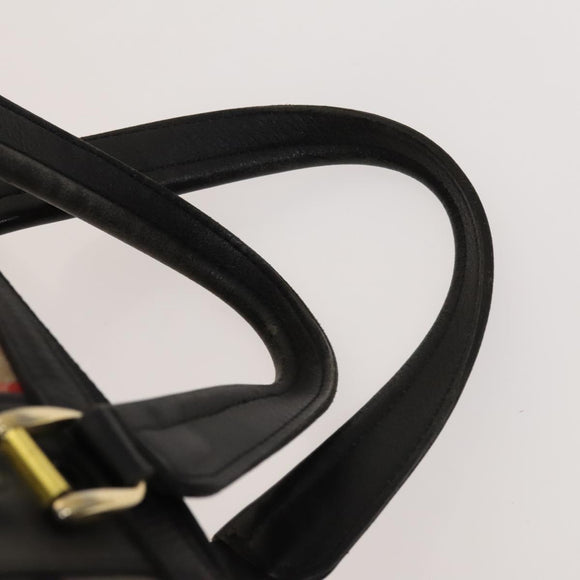 Burberrys Nova Check Boston Bag Canvas Beige Gold Auth 131030