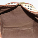 Burberrys Nova Check Boston Bag PVC Leather 2way Beige Gold Auth 131032-19