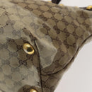 GUCCI GG Crystal Tote Bag Coated Canvas Beige Gold 207291 Auth 131034-12