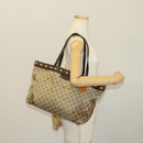 GUCCI GG Crystal Tote Bag Coated Canvas Beige Gold 207291 Auth 131034-23