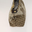 GUCCI GG Crystal Tote Bag Coated Canvas Beige Gold 207291 Auth 131034-4