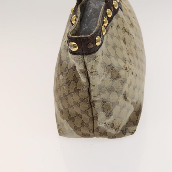 GUCCI GG Crystal Tote Bag Coated Canvas Beige Gold 207291 Auth 131034
