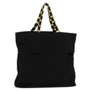 Salvatore Ferragamo Vala Tote Bag Nylon Black Gold Auth 131038-1