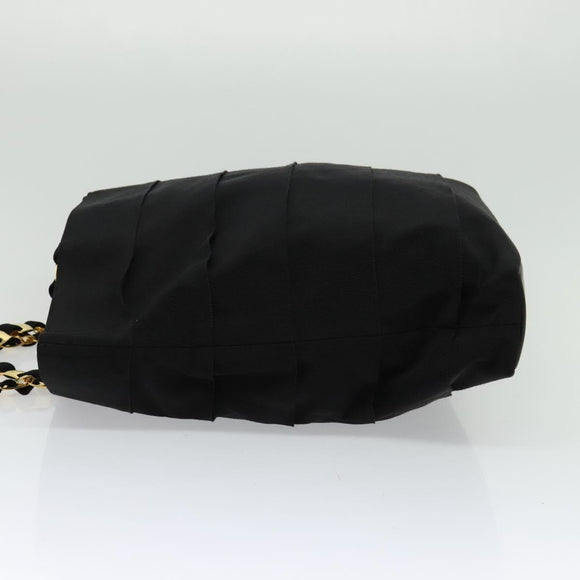 Salvatore Ferragamo Vala Tote Bag Nylon Black Gold Auth 131038