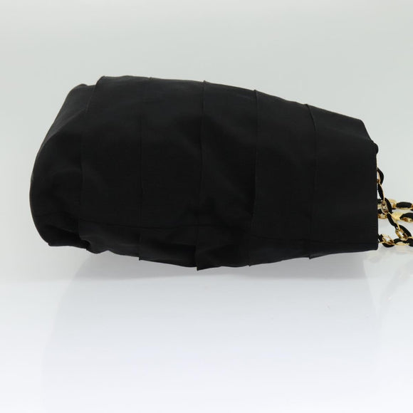 Salvatore Ferragamo Vala Tote Bag Nylon Black Gold Auth 131038
