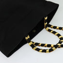 Salvatore Ferragamo Vala Tote Bag Nylon Black Gold Auth 131038-6
