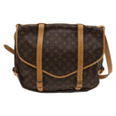 LOUIS VUITTON Monogram Saumur 43 Shoulder Bag M42252 LV Auth 131040-13