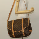 LOUIS VUITTON Monogram Saumur 43 Shoulder Bag M42252 LV Auth 131040-27