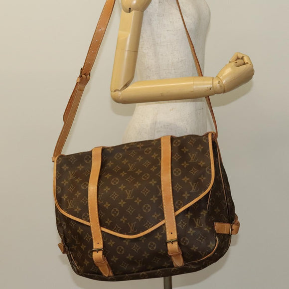 LOUIS VUITTON Monogram Saumur 43 Shoulder Bag M42252 LV Auth 131040