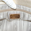 Salvatore Ferragamo Gancini Tote Bag Leather Gold Tone Gold Auth 131050-17