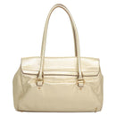 Salvatore Ferragamo Gancini Tote Bag Leather Gold Tone Gold Auth 131050-2