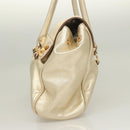 Salvatore Ferragamo Gancini Tote Bag Leather Gold Tone Gold Auth 131050-3
