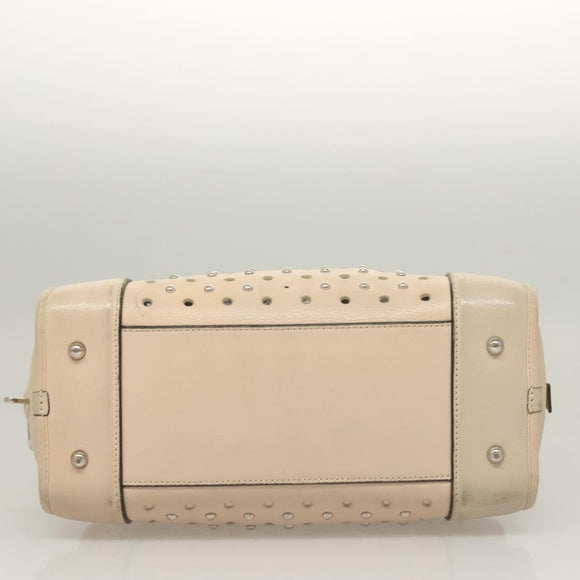 LOEWE Amazona 28 Hand Bag Leather Pink Silver Auth 131057