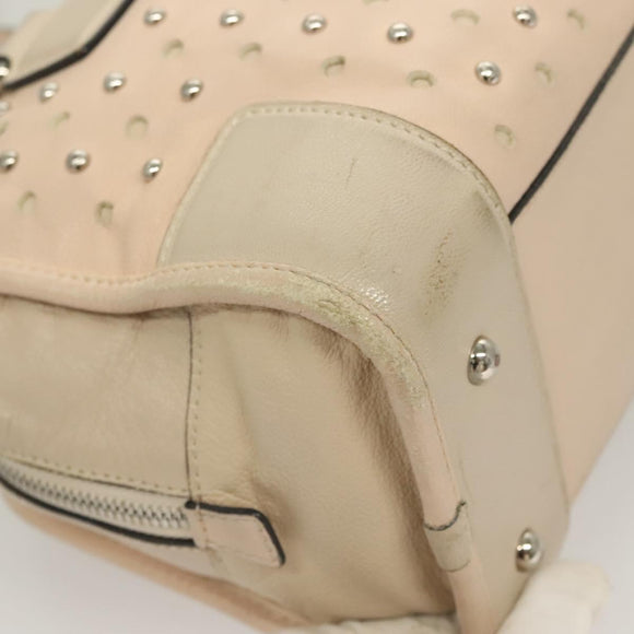 LOEWE Amazona 28 Hand Bag Leather Pink Silver Auth 131057