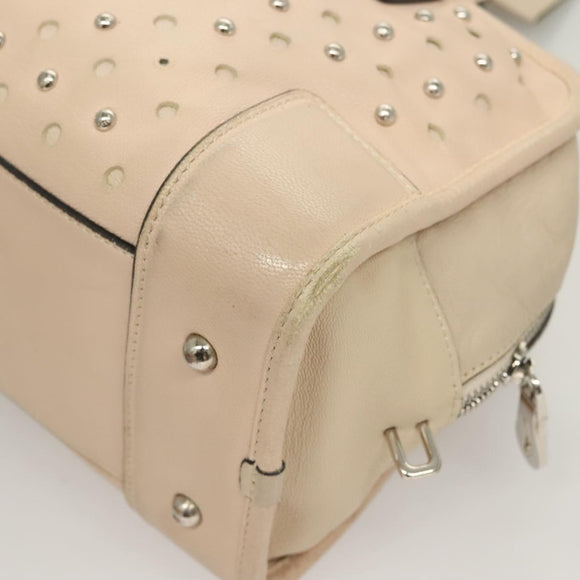 LOEWE Amazona 28 Hand Bag Leather Pink Silver Auth 131057