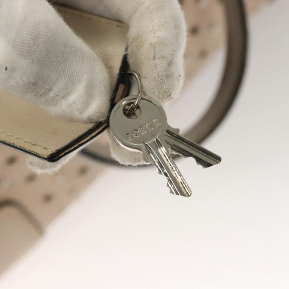 LOEWE Amazona 28 Hand Bag Leather Pink Silver Auth 131057