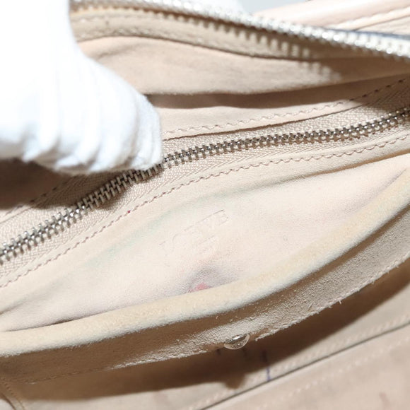 LOEWE Amazona 28 Hand Bag Leather Pink Silver Auth 131057