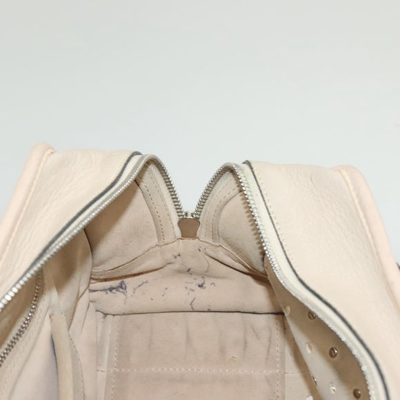 LOEWE Amazona 28 Hand Bag Leather Pink Silver Auth 131057