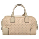 LOEWE Amazona 28 Hand Bag Leather Pink Silver Auth 131057-2