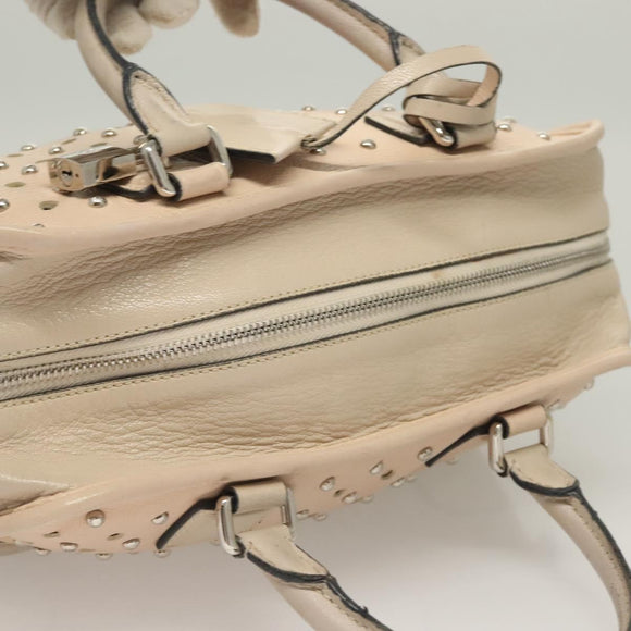 LOEWE Amazona 28 Hand Bag Leather Pink Silver Auth 131057