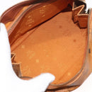 MCM Logogram Vicetos Hand Bag PVC Leather Brown Gold Auth 131058-11