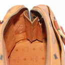 MCM Logogram Vicetos Hand Bag PVC Leather Brown Gold Auth 131058-19