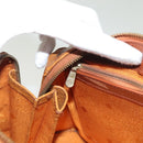 MCM Logogram Vicetos Hand Bag PVC Leather Brown Gold Auth 131058-20