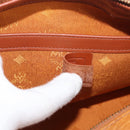 MCM Logogram Vicetos Hand Bag PVC Leather Brown Gold Auth 131058-21