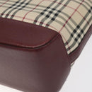 BURBERRY Nova Check Tote Bag Canvas Leather Beige Gold Auth 131072-15