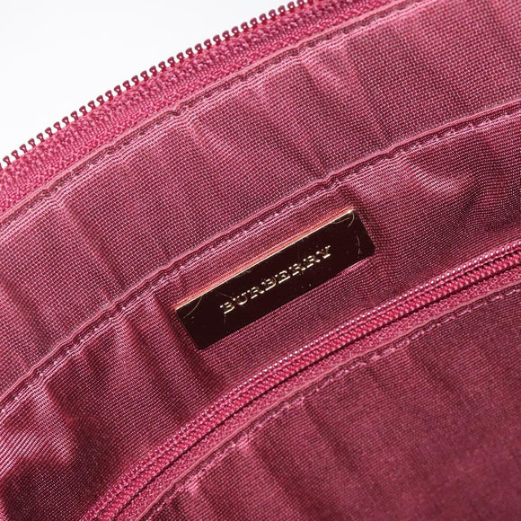 BURBERRY Nova Check Tote Bag Canvas Leather Beige Gold Auth 131072