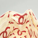 CHANEL Matelasse Chain Shoulder Bag Straw White CC Auth 131080-17