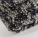 CHANEL Chain Shoulder Bag Tweed Black Silver CC Auth 131083M-16