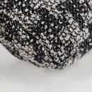 CHANEL Chain Shoulder Bag Tweed Black Silver CC Auth 131083SM-18