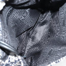 CHANEL Chain Shoulder Bag Tweed Black Silver CC Auth 131083SM-9