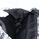CHANEL Chain Shoulder Bag Tweed Black Silver CC Auth 131083M-26