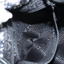 CHANEL Chain Shoulder Bag Tweed Black Silver CC Auth 131083M-28