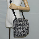 CHANEL Chain Shoulder Bag Tweed Black Silver CC Auth 131083SM-29