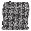 CHANEL Chain Shoulder Bag Tweed Black Silver CC Auth 131083M-2