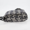 CHANEL Chain Shoulder Bag Tweed Black Silver CC Auth 131083SM-3