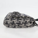 CHANEL Chain Shoulder Bag Tweed Black Silver CC Auth 131083M-4