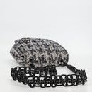 CHANEL Chain Shoulder Bag Tweed Black Silver CC Auth 131083M-7