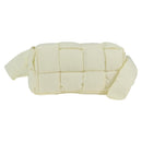 BOTTEGA VENETA INTRECCIATO Cassette Shoulder Bag Nylon White Auth 131085M-1