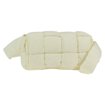 BOTTEGA VENETA INTRECCIATO Cassette Shoulder Bag Nylon White Auth 131085M