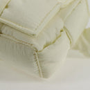 BOTTEGA VENETA INTRECCIATO Cassette Shoulder Bag Nylon White Auth 131085M-16