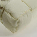 BOTTEGA VENETA INTRECCIATO Cassette Shoulder Bag Nylon White Auth 131085M-17