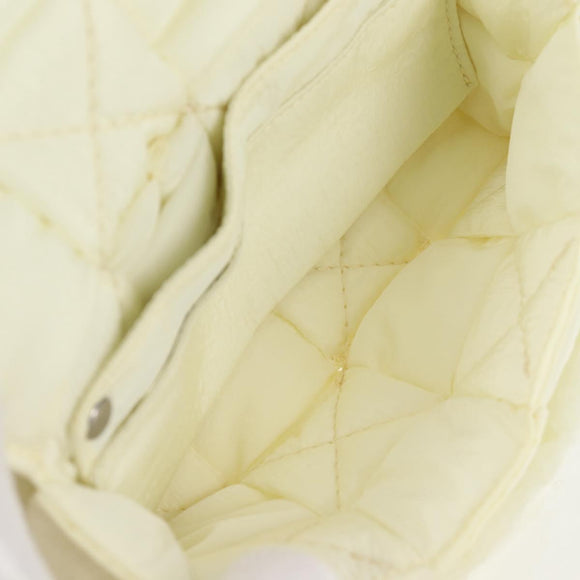 BOTTEGA VENETA INTRECCIATO Cassette Shoulder Bag Nylon White Auth 131085M