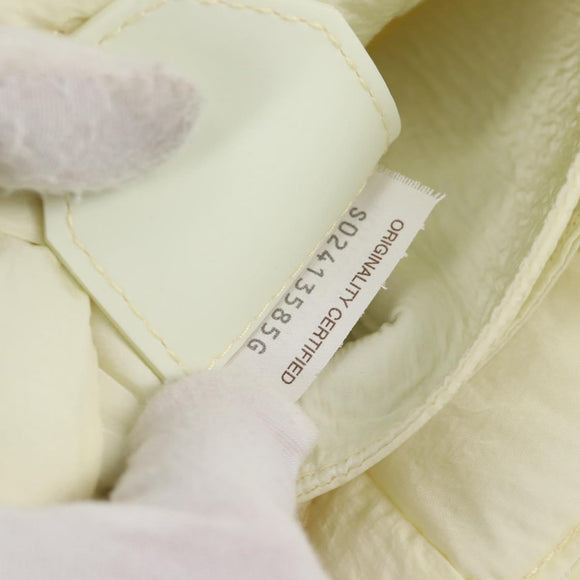 BOTTEGA VENETA INTRECCIATO Cassette Shoulder Bag Nylon White Auth 131085M